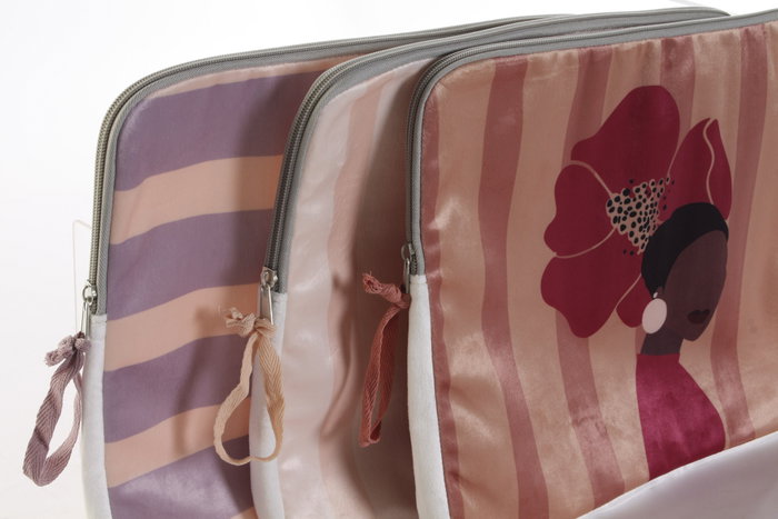 DKD Home Decor Funda para iPad Velvet Poliéster AFROCHIC Surtido de 3 unidades