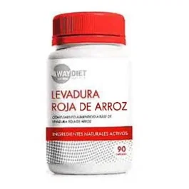 WAYDIET NATURAL PRODUCTS Levadura Roja de Arroz para Colesterol, 90 Cápsulas Veganas