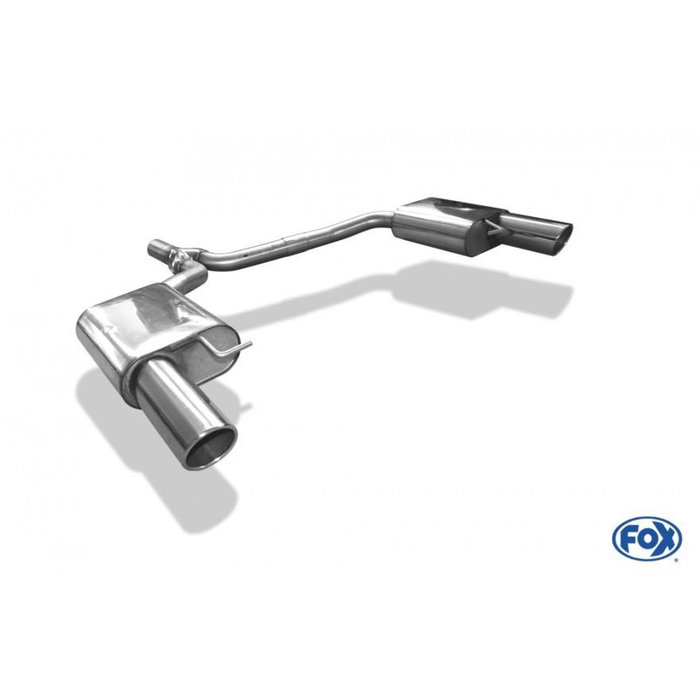 Fox Audi A5 8T Coupe S-Line Silencioso Trasero Derecha-Izquierda Single F FXAU120593-113, homologación ECE, para motor 2.0 TFSI desde 2007