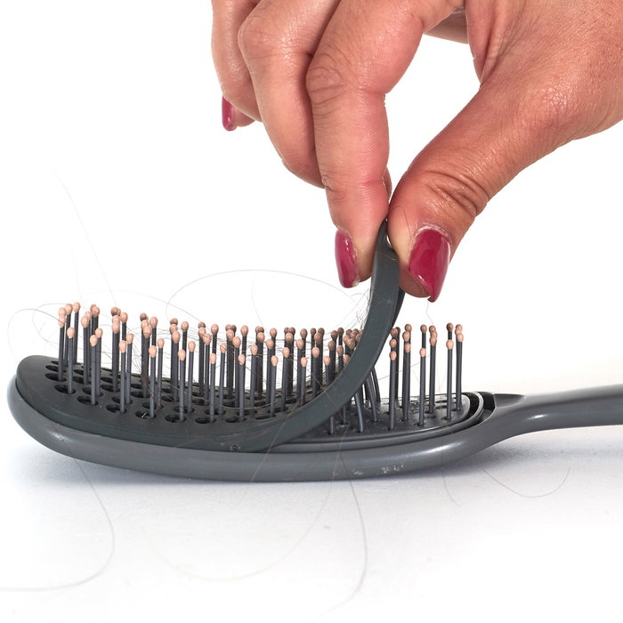Cosmetic Club Cepillo Pelo Fácil de Limpiar Desenredante y Antinudos ABS TPU Nailon 23.5x6.4 cm