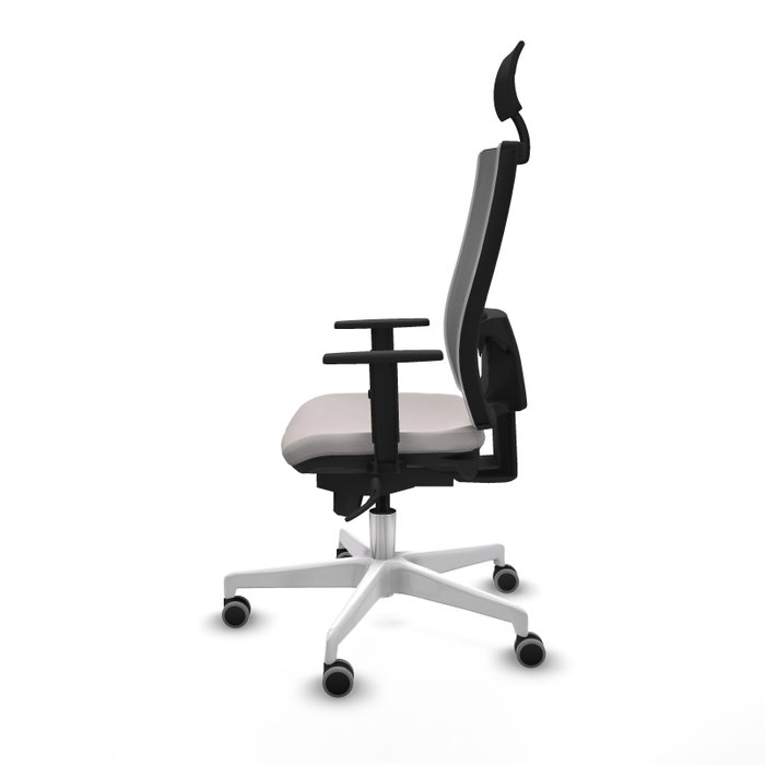 PIQUERAS Y CRESPO Silla de oficina Horna Blanco y Gris