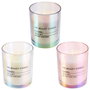 Home Deco Factory Vela Perfumada Beauty Candle Vidrio Iridescente Aromas Surtidos Cera 140g 25h 6.8x8.3cm