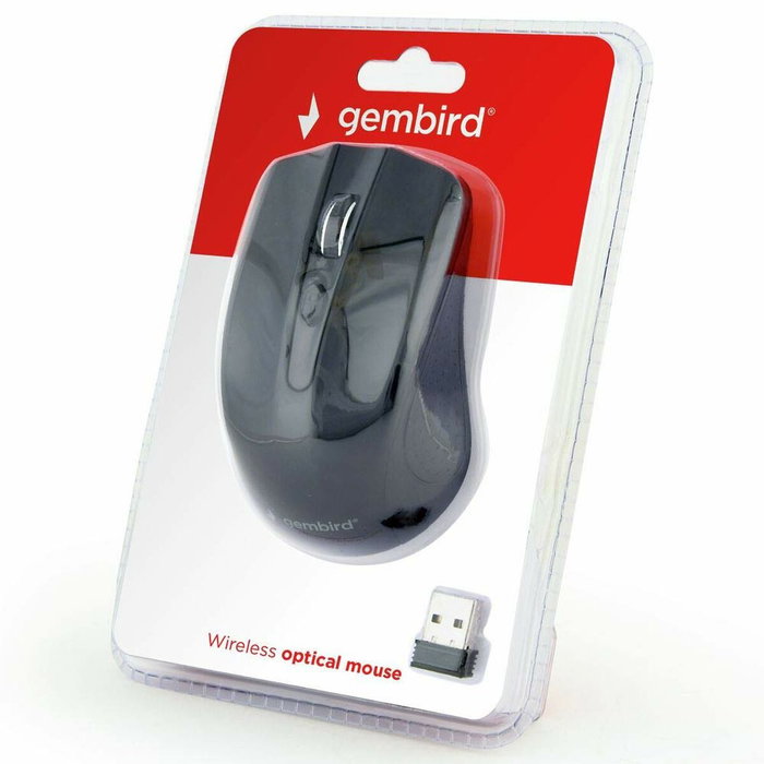 GEMBIRD MUSW-4B-04 Ratón Óptico Inalámbrico Ambidextro 1600 DPI Negro GEMBIRD MUSW-4B-04 Ratón Óptico Inalámbrico Ambidextro 1600 DPI Negro