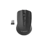 Gembird MUSW-4B-04 Ratón Óptico Inalámbrico Ambidextro para Oficina, 4 Botones, 1600 DPI, Negro, RF 2.4GHz con Nanorreceptor USB