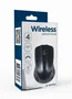 Gembird MUSW-4B-04 Ratón Óptico Inalámbrico Ambidextro para Oficina, 4 Botones, 1600 DPI, Negro, RF 2.4GHz con Nanorreceptor USB