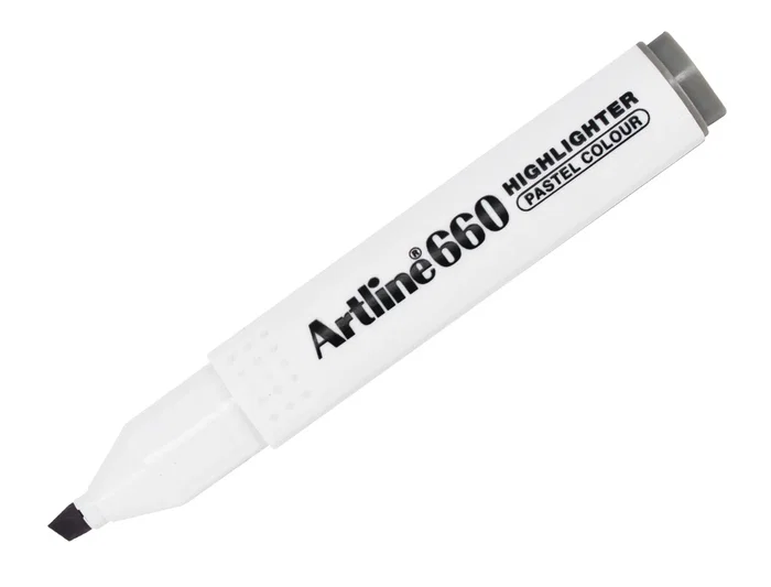 Artline EK-660 Rotulador Fluorescente Gris Pastel Punta Biselada Trazo 1-5mm