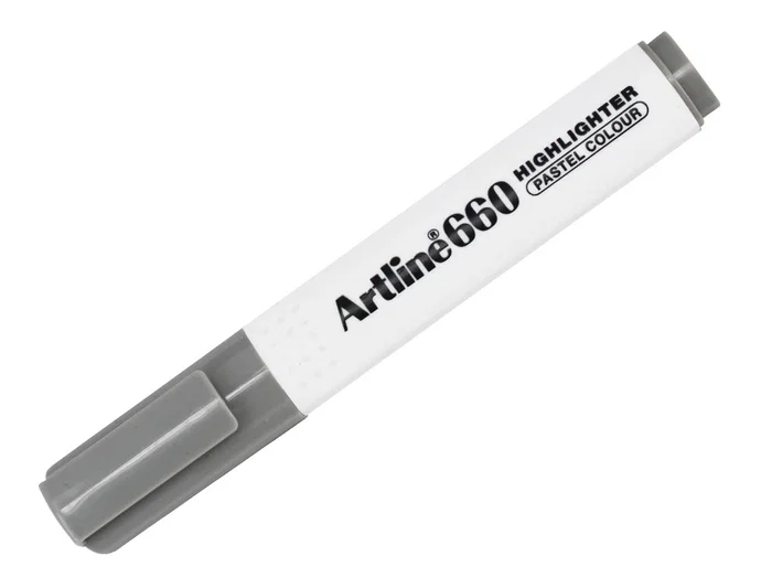 Artline EK-660 Rotulador Fluorescente Gris Pastel Punta Biselada Trazo 1-5mm