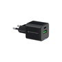Conceptronic Althea15B Cargador de Pared USB 20 W Negro - Cargador Rápido Universal con 2 Puertos