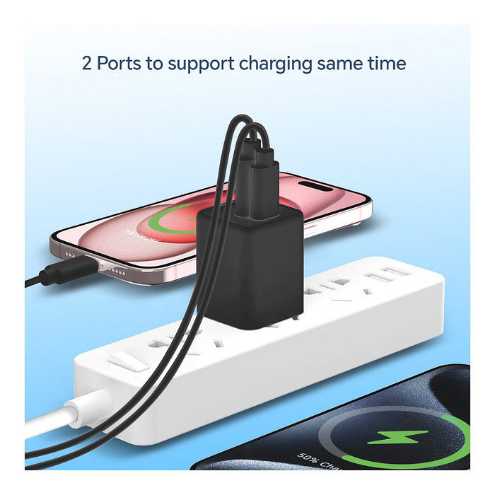 Conceptronic ALTHEA15B Cargador GaN de 20W con 2 Puertos (USB-C y USB-A) Conceptronic ALTHEA15B Cargador GaN de 20W con 2 Puertos (USB-C y USB-A)