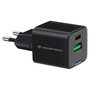 Conceptronic ALTHEA15B Cargador GaN de 20W con 2 Puertos (USB-C y USB-A)