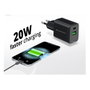 Conceptronic ALTHEA15B Cargador GaN de 20W con 2 Puertos (USB-C y USB-A)