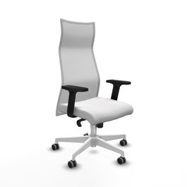 PIQUERAS Y CRESPO Sillón Albacete Blanco con Mecanismo Sincro y Brazos 2D