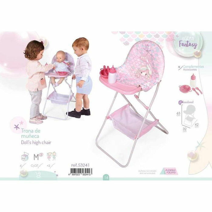 Decuevas Trona plegable para muñecas de hasta 50 cm Decuevas Trona plegable para muñecas de hasta 50 cm