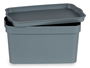 Kipit Caja Plástico con Tapa 2,3L Gris 13.5x11x20 cm (Set de 24)