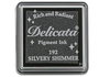 Tsukineko Delicata Almohadilla de Tinta Brillo Plateado Metálica Brillante 33x33mm