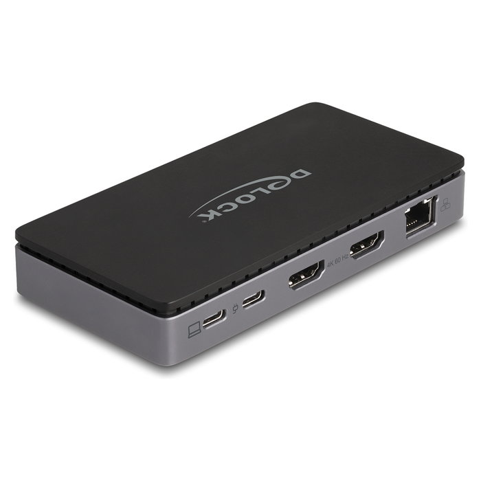 DeLOCK Estación de acoplamiento USB Type-C™ 4K Dual HDMI MST / USB / Gigabit LAN / PD 3.0 85 W DeLOCK Estación de acoplamiento USB Type-C™ 4K Dual HDMI MST / USB / Gigabit LAN / PD 3.0 85 W