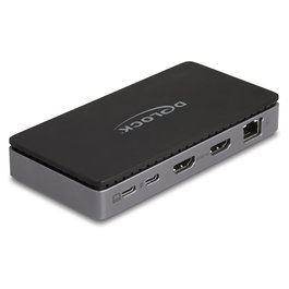 DeLOCK Estación de acoplamiento USB Type-C™ 4K Dual HDMI MST, Gigabit LAN, PD 3.0 85 W