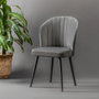 Hanah Home Rubi Sillas, Juego de 2 Piezas, Color Gris y Negro