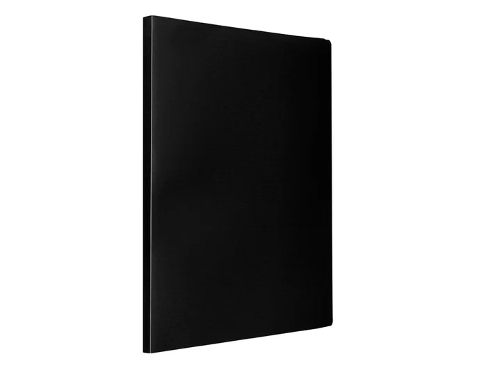 Liderpapel Carpeta con 20 Fundas de Plástico Negro Tamaño Folio