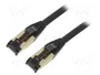 Gembird Cable de Red Cat8 S/FTP 3m Negro PP8-LSZHCU-BK-3M