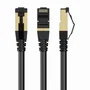 Gembird PP8-LSZHCU-BK-3M Cable de Red Cat 8 S/FTP (S-STP) Blindado, LSZH, Contactos Chapados en Oro, 3 Metros, Negro