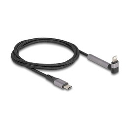 DeLOCK Cable de datos y carga USB Type-C a Lightning 1,5 m negro con función de soporte MFi