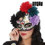 Atosa Antifaz para Día de los Muertos Colorido con Flores y Brillantes - Adulto