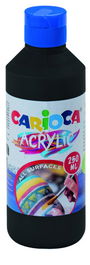 Carioca Pintura Acrílica 250 ml Negro 40431/02 Colores Brillantes Resistentes Alta Opacidad