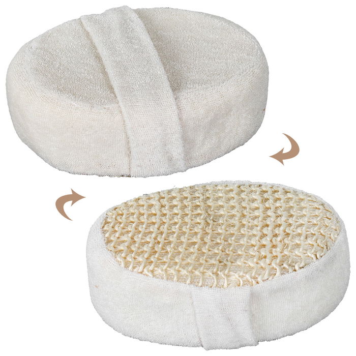 Cosmetic Club Juego de 5 Piezas Baño: Caja de Madera, Cojín, Esponja, Jabón y Sales Aroma Rosa y Miel