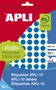 Apli Etiquetas Adhesivas Circulares 10 mm Azul (1.008 unidades)