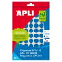 Apli Etiquetas Adhesivas Circulares 10 mm Azul (1.008 unidades)
