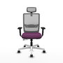 PIQUERAS Y CRESPO Silla de oficina Haches Morada y Gris con Mecanismo Sincro/Traslack