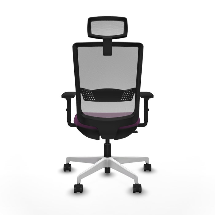 PIQUERAS Y CRESPO Silla de oficina Haches Morada y Gris con Mecanismo Sincro/Traslack
