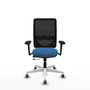 PIQUERAS Y CRESPO Silla de oficina Zulema con mecanismo Sincro/Traslack, Azul claro y Negro