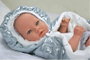 Muñecas Arias Muñeca Reborn Borja Gris con Manta