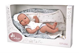 Muñecas Arias Muñeca Reborn Borja Gris con Manta