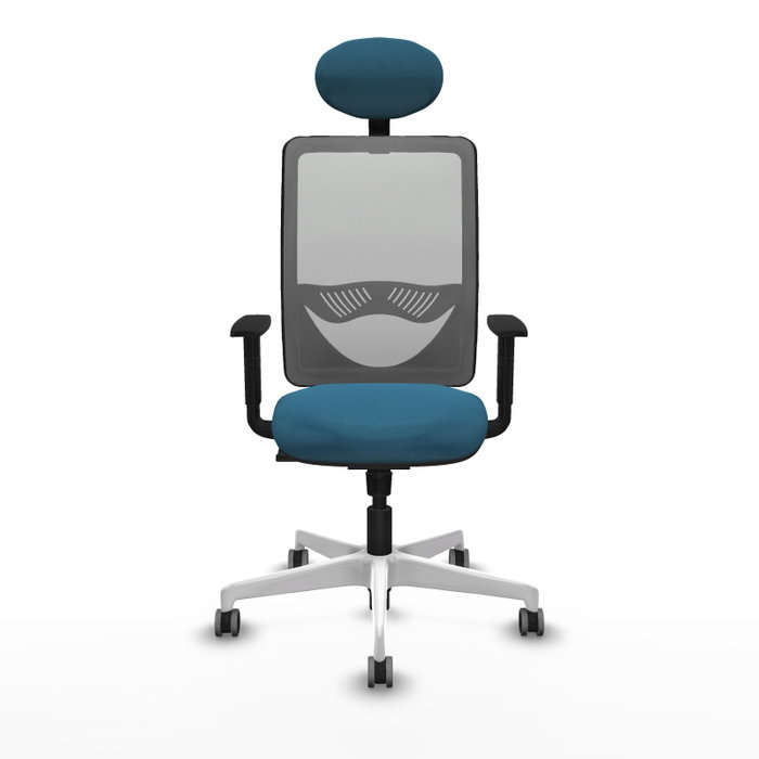 PIQUERAS Y CRESPO Silla de oficina Zulema con mecanismo Sincro, Verde petróleo y Gris PIQUERAS Y CRESPO Silla de oficina Zulema con mecanismo Sincro, Verde petróleo y Gris