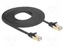 DeLOCK Cable de red plano Cat6a U/FTP 5 m negro