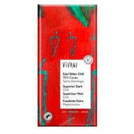 VIVANI Chocolate Negro Superior 70% Santo Domingo BIO Vegan Plastic Free Rainforest