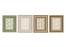 DKD Home Decor Set de Marcos de Fotos 20x25 cm Surtido de 4 Colores con Cristal