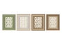 DKD Home Decor Set de Marcos de Fotos 20x25 cm Surtido de 4 Colores con Cristal