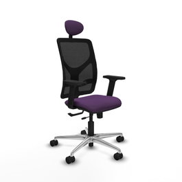 PIQUERAS Y CRESPO Silla de oficina Motilla con mecanismo Sincro/Traslack, Morado y Negro