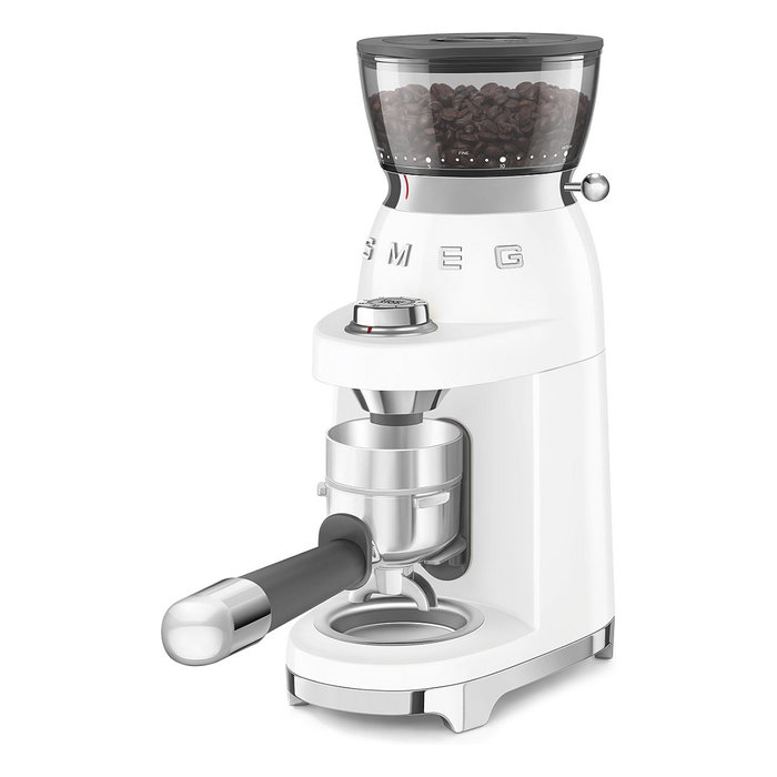 Smeg CGF03WHEU Molinillo de Café 15 Niveles Molienda 240g 150W Blanco
