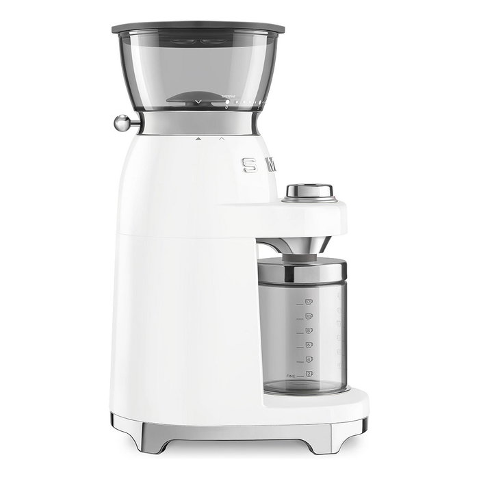 Smeg CGF03WHEU Molinillo de Café 15 Niveles Molienda 240g 150W Blanco
