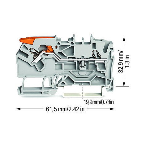 WAGO 2102-1201 Regleta de 5,2 mm
