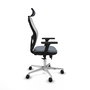 PIQUERAS Y CRESPO Silla de oficina Jorquera con mecanismo Sincro/Traslack, Gris y Blanco