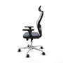 PIQUERAS Y CRESPO Silla de oficina Jorquera con mecanismo Sincro/Traslack, Gris y Blanco