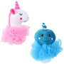 Tom et Zoe Esponja Baño Infantil Flor Narval Azul Unicornio Rosa 9x8x18 cm