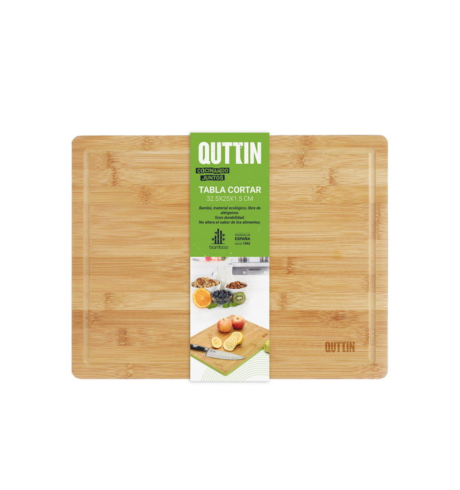 Quttin Set de 8 Tablas de Cortar de Bambú con Color, 32,5 x 25 cm Quttin Set de 8 Tablas de Cortar de Bambú con Color, 32,5 x 25 cm