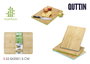 Quttin Set de 8 Tablas de Cortar de Bambú con Color, 32,5 x 25 cm